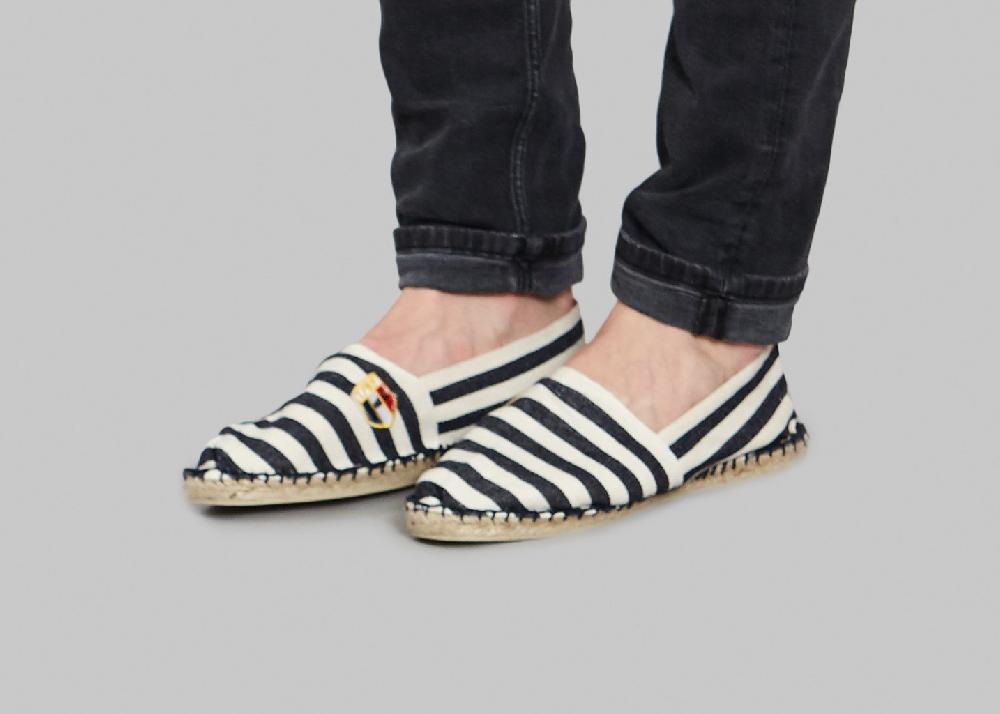 L'exception Espadrille Rayée Bleu Marine 1789 Cala