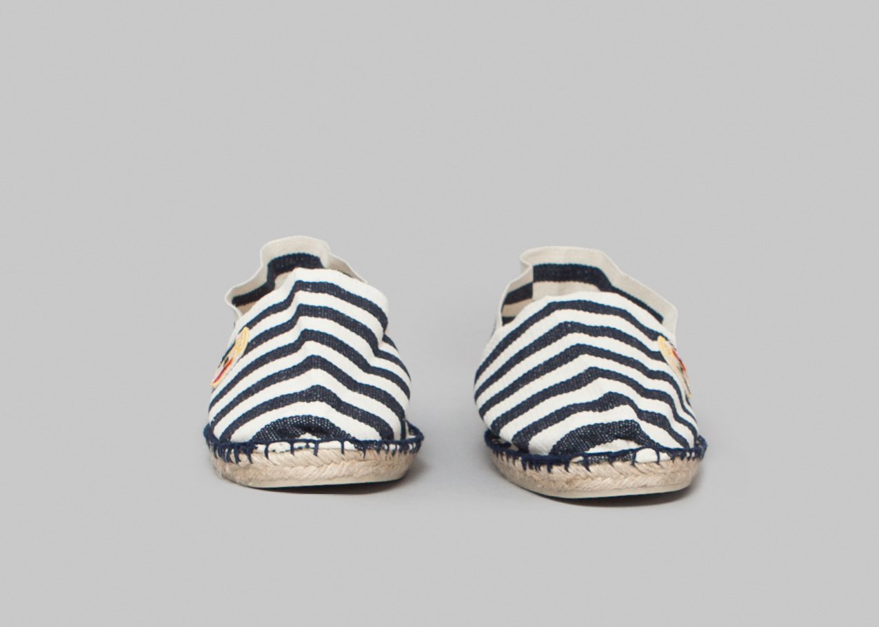 L'exception Espadrille Rayée Bleu Marine 1789 Cala