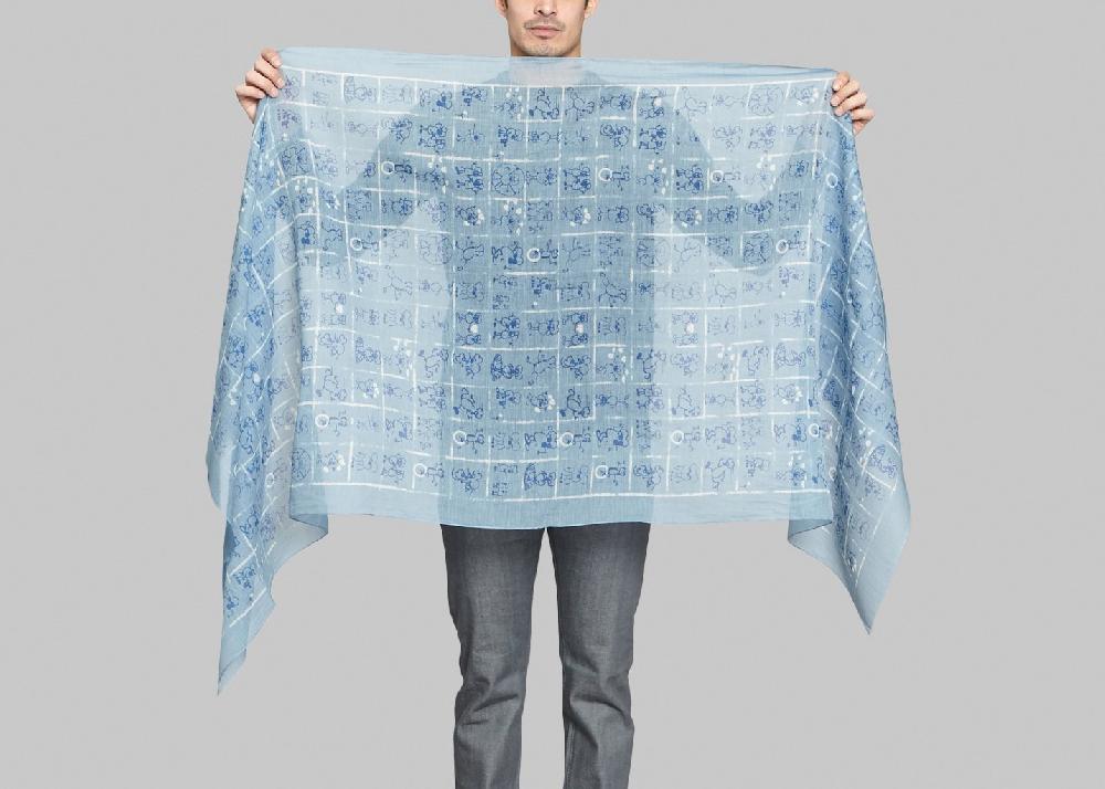 l'exception Foulard Lorenti Bleu Clair Petrusse
