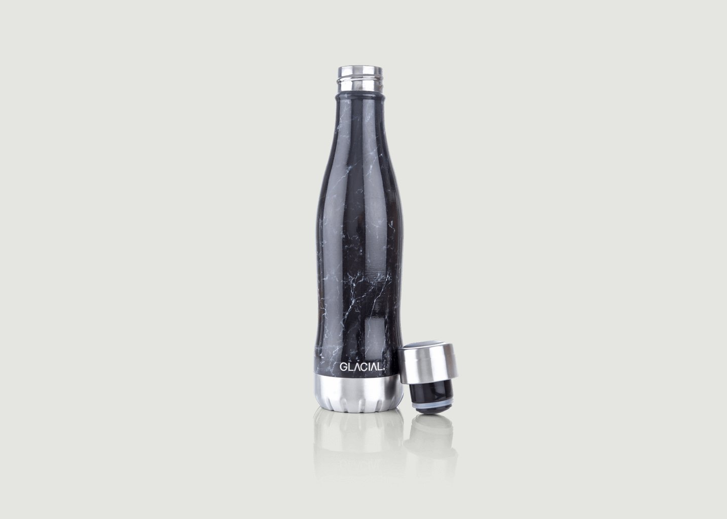 l'exception Gourde Black Marble 400ml Noir Glacial