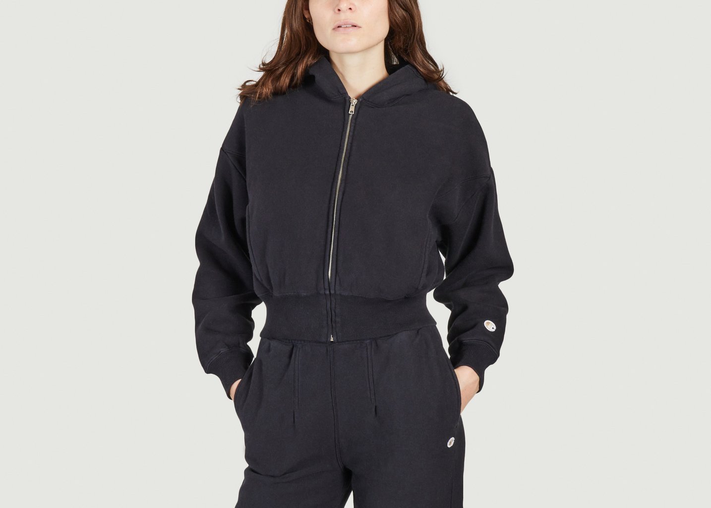 l'exception Hoddie Zippé Noir Champion