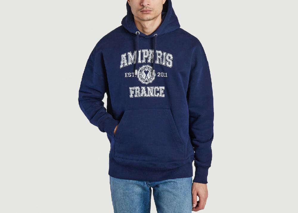 l'exception Hoodie Ami Paris Bleu Marine AMI Paris