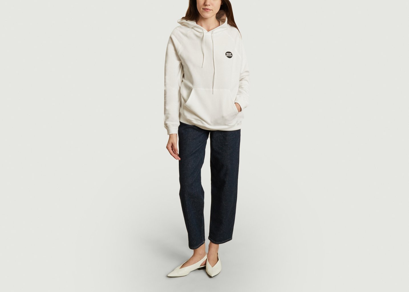 L'exception Hoodie Best Quality Blanc Être Cécile