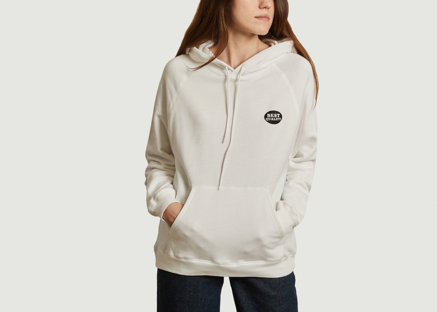 l'exception Hoodie Best Quality Blanc Être Cécile