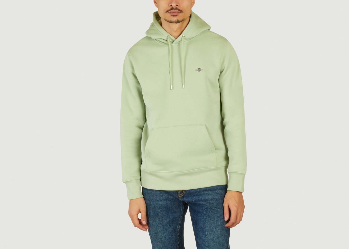 L'exception Hoodie Coupe Droite Shield Vert Gant