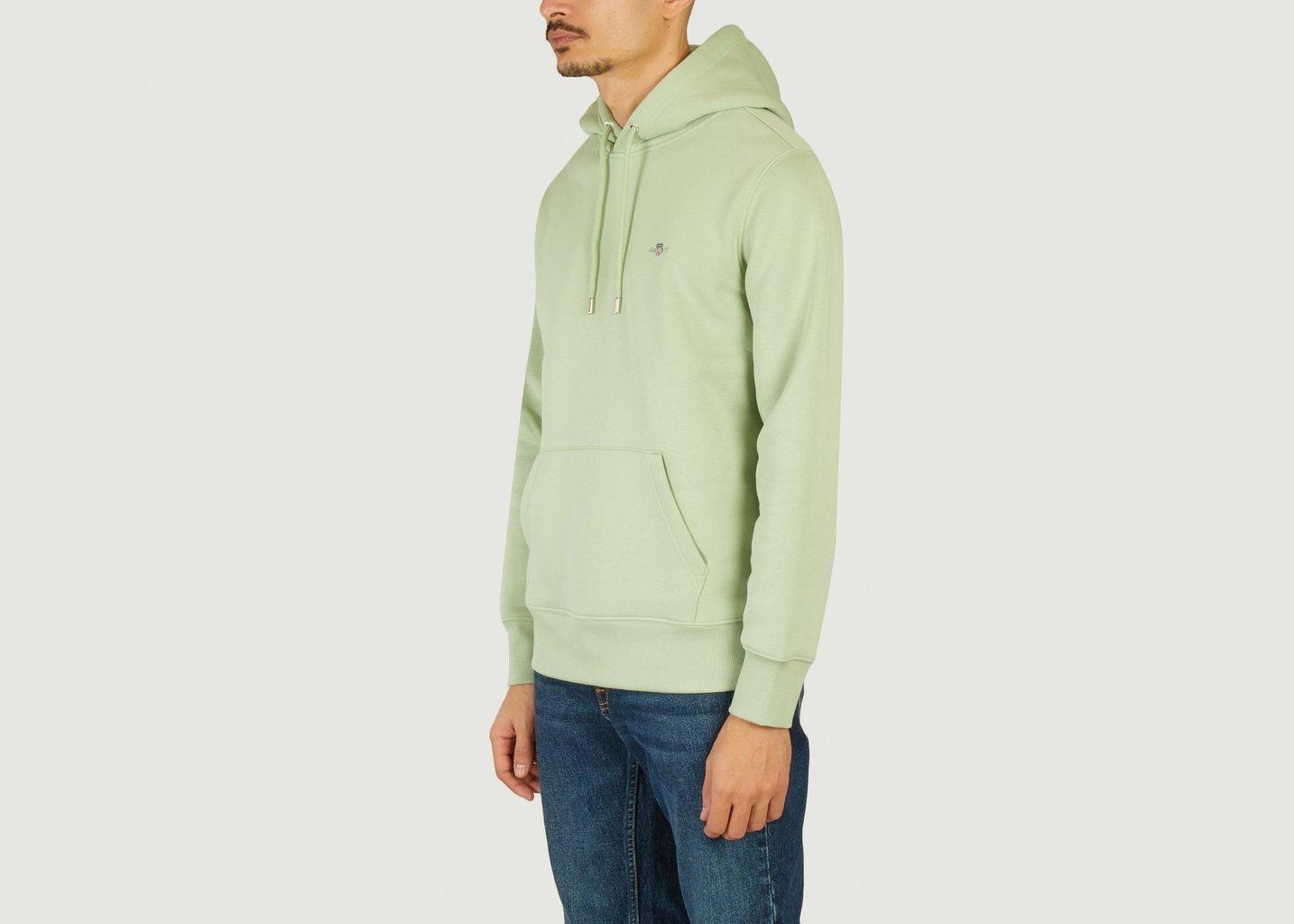 L'exception Hoodie Coupe Droite Shield Vert Gant