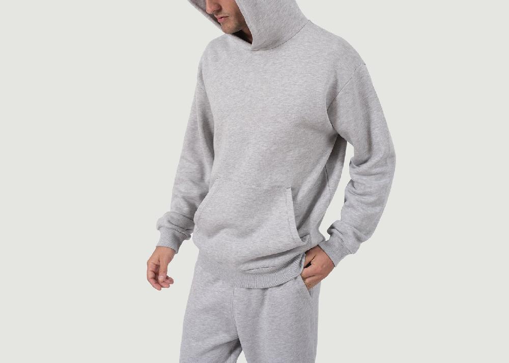 L'exception Hoodie Cravan Gris Léger Talc Paris