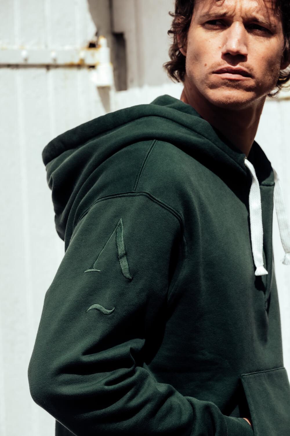 L'exception Hoodie En Coton Biologique Vert Apnee