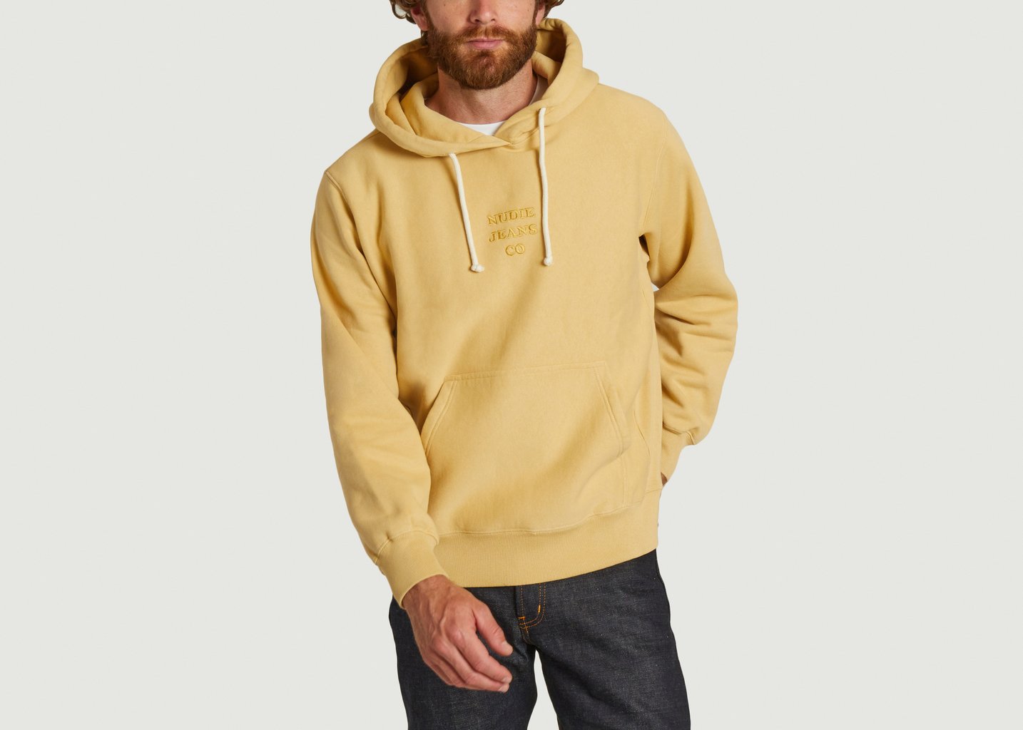 L'exception Hoodie Fredrik Jaune Nudie Jeans