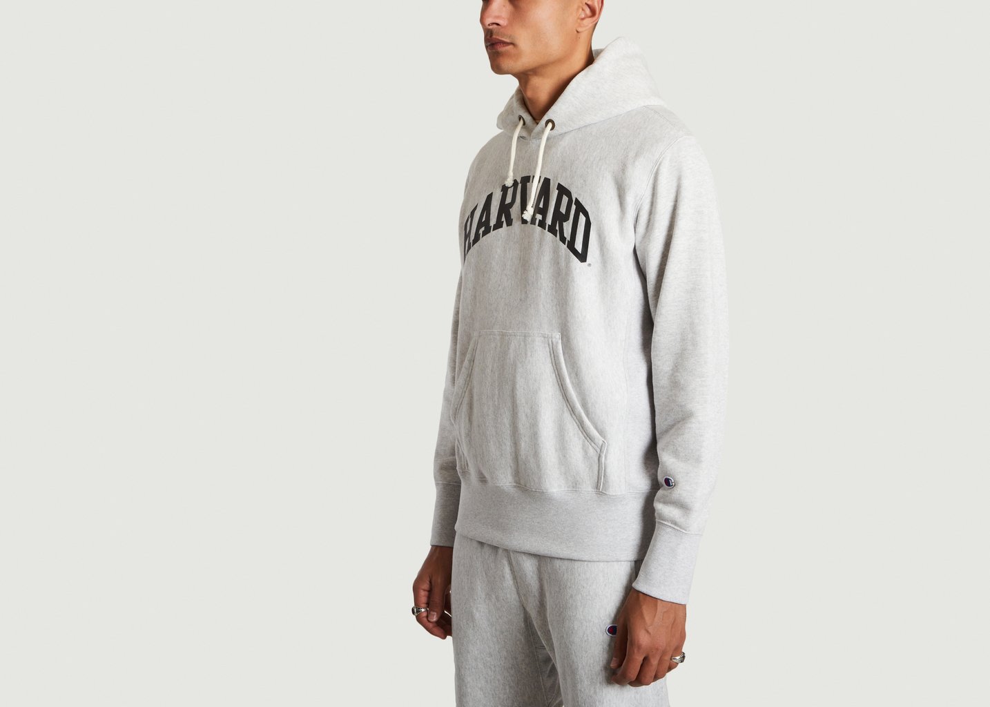L'exception Hoodie Harvard Gris Champion