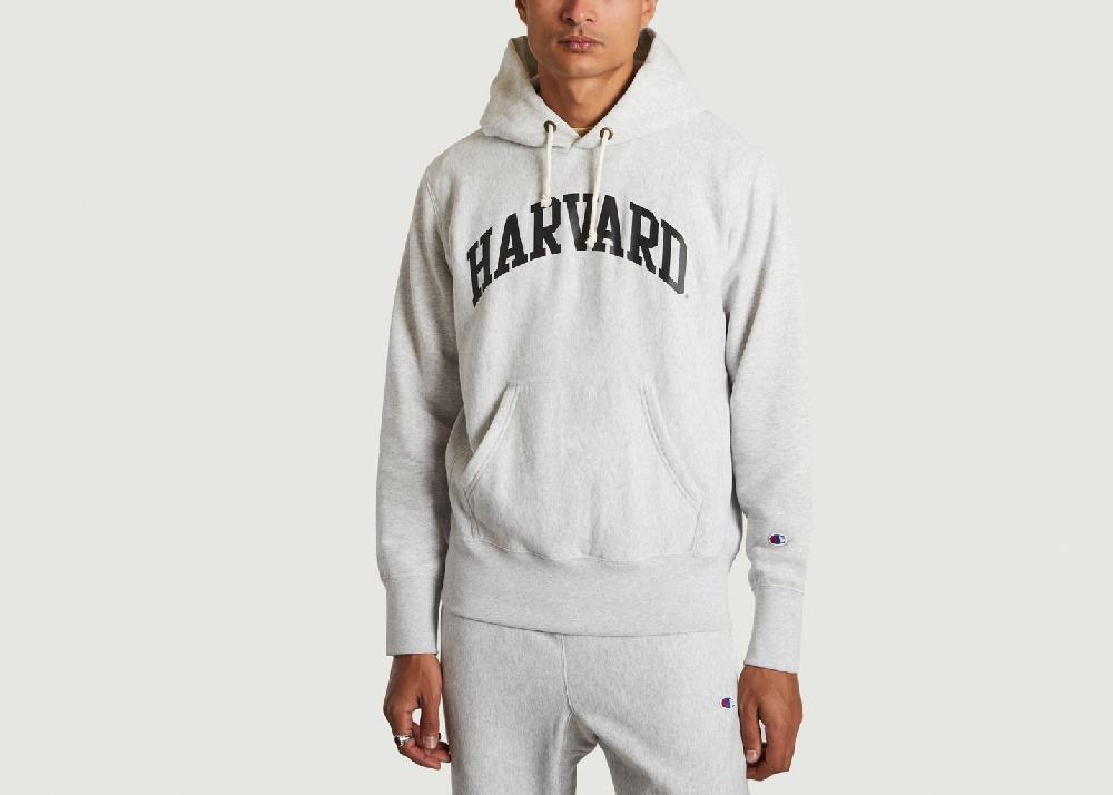l'exception Hoodie Harvard Gris Champion