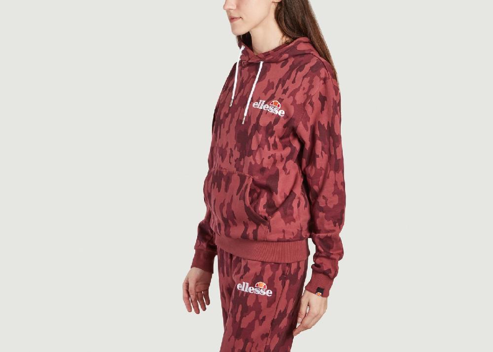 L'exception Hoodie Noreo Camo Bordeaux Ellesse
