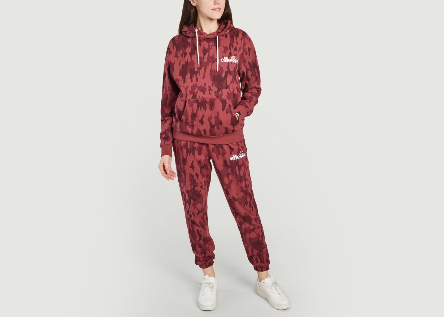 L'exception Hoodie Noreo Camo Bordeaux Ellesse