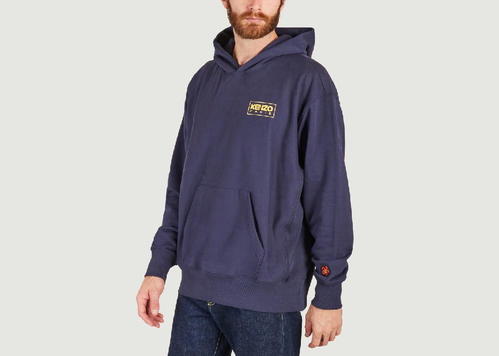 L'exception Hoodie Oversize Bleu Marine Kenzo