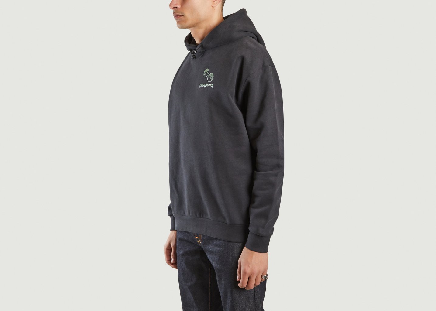 L'exception Hoodie Unisexe Coton Noir Pinqponq