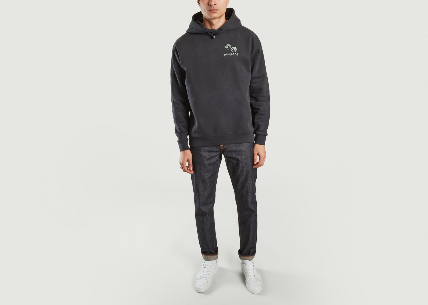 L'exception Hoodie Unisexe Coton Noir Pinqponq