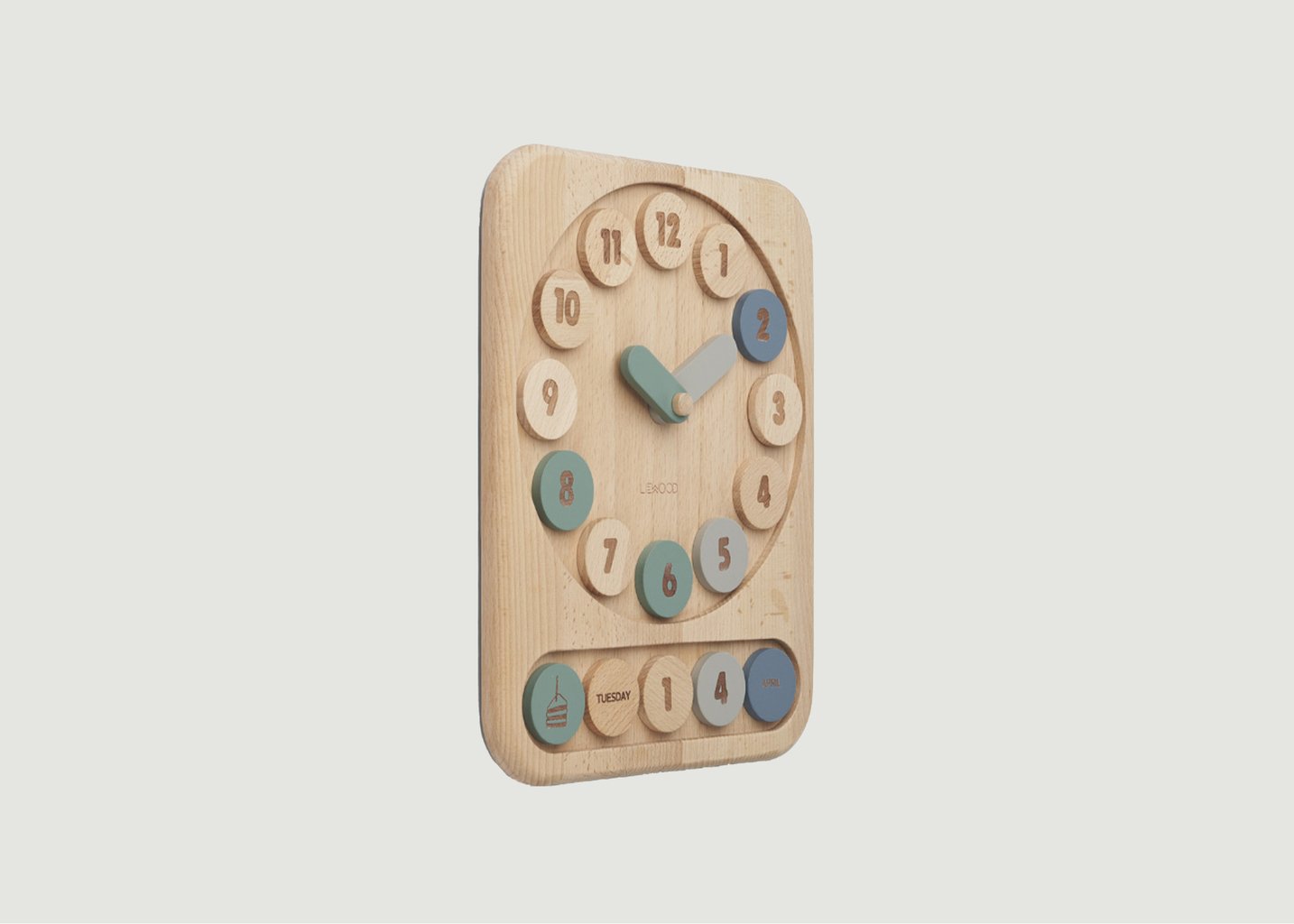 l'exception Horloge en bois Yelena Blanc Liewood