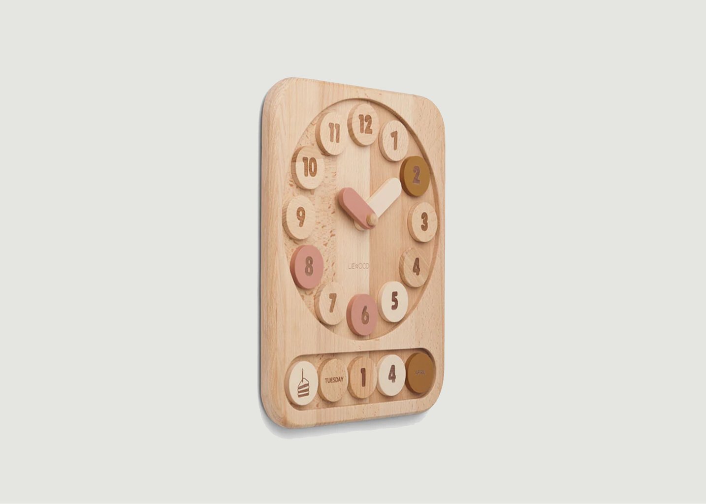 l'exception Horloge en bois Yelena Blanc Liewood