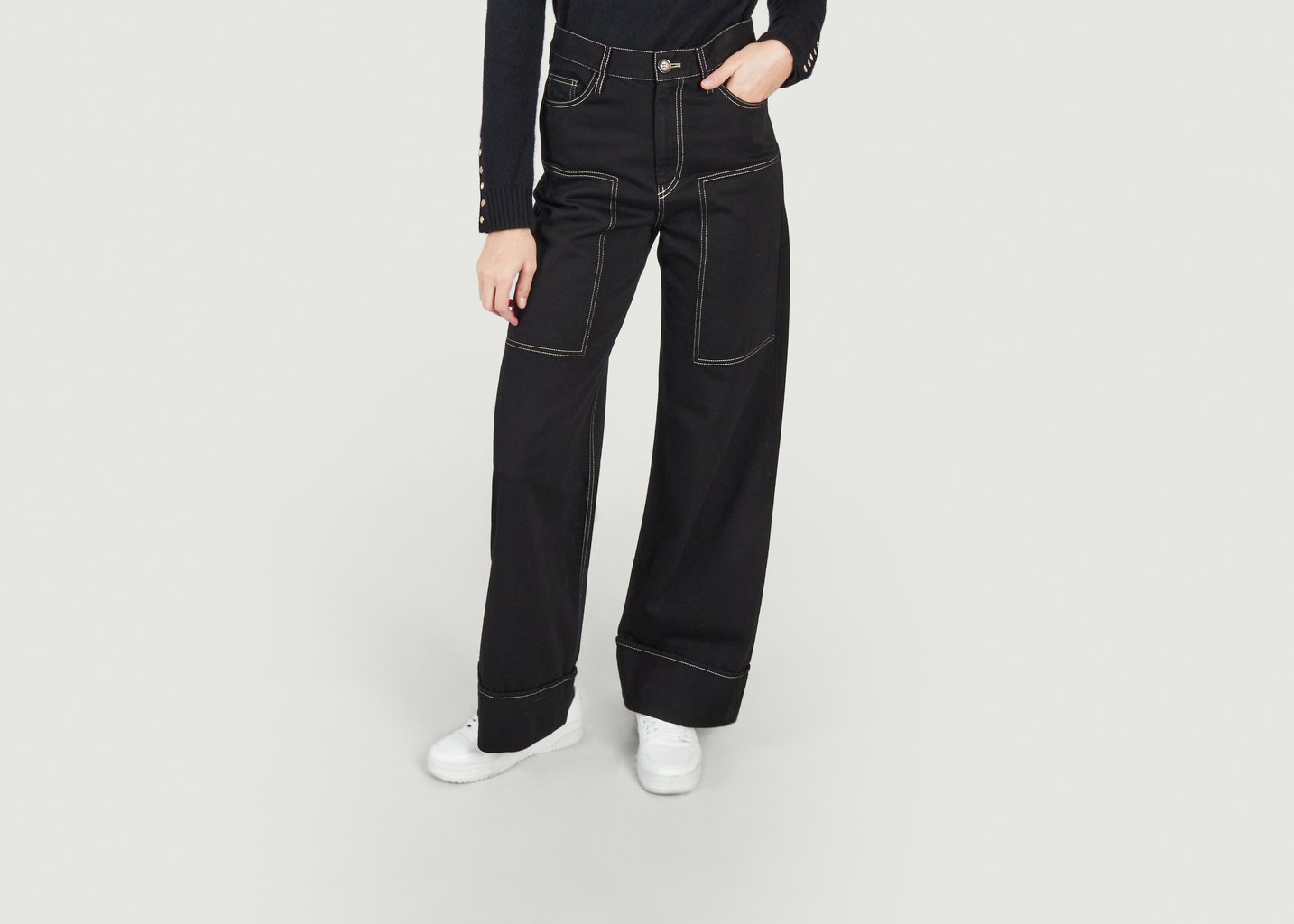 l'exception Jean ample Velde Noir Rita Row