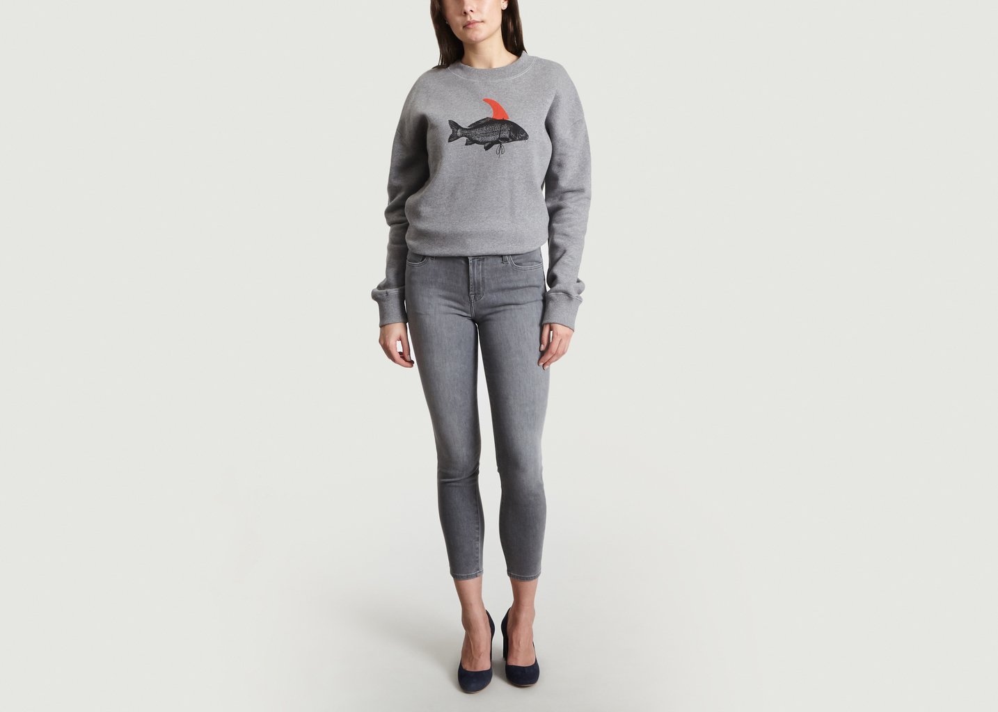 L'exception Jean Capri Mid Rise Gris J Brand