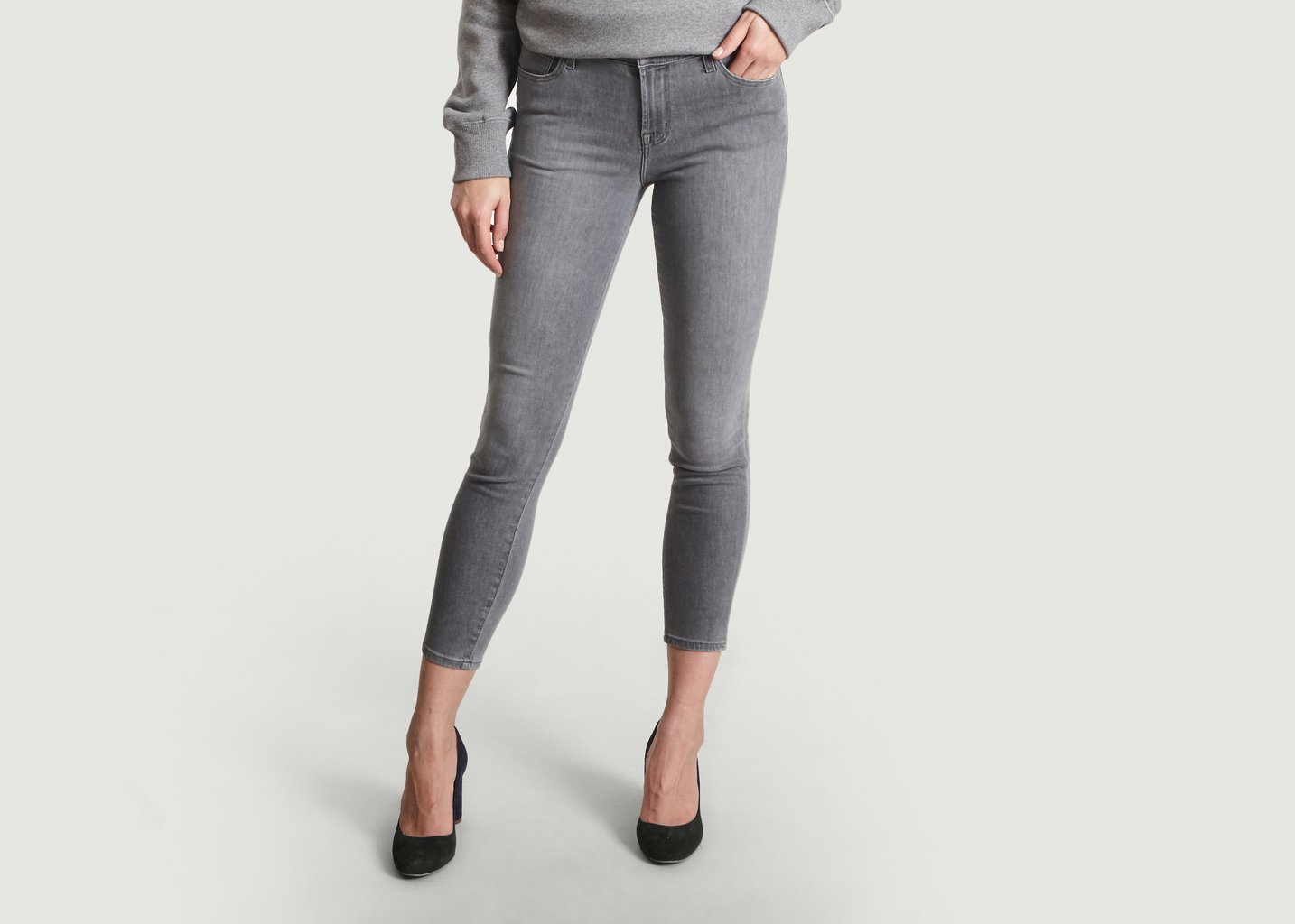 l'exception Jean Capri Mid Rise Gris J Brand