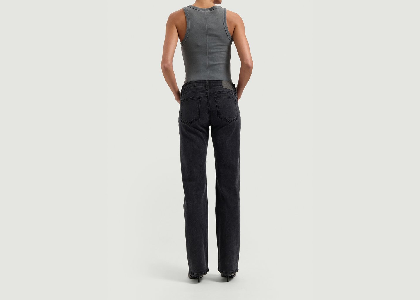 L'exception Jean Carry Mid Straight Noir Mud Jeans