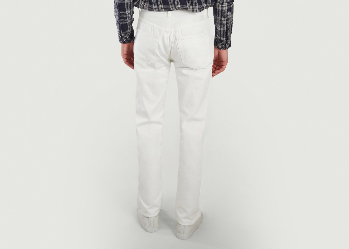 L'exception Jean Droit Blanc M.C. Overalls