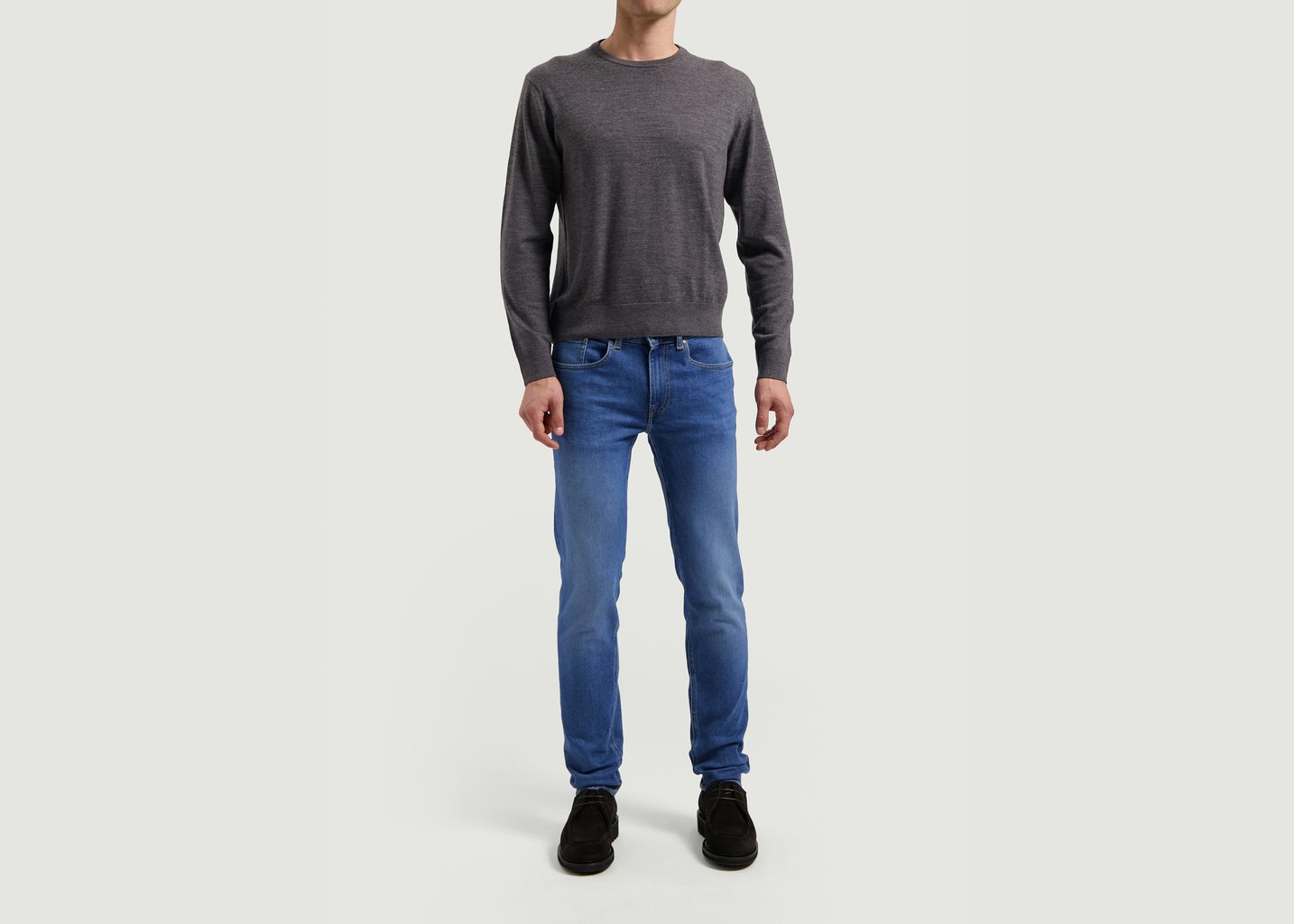 l'exception Jean Dunn Low Tapered Bleu Mud Jeans
