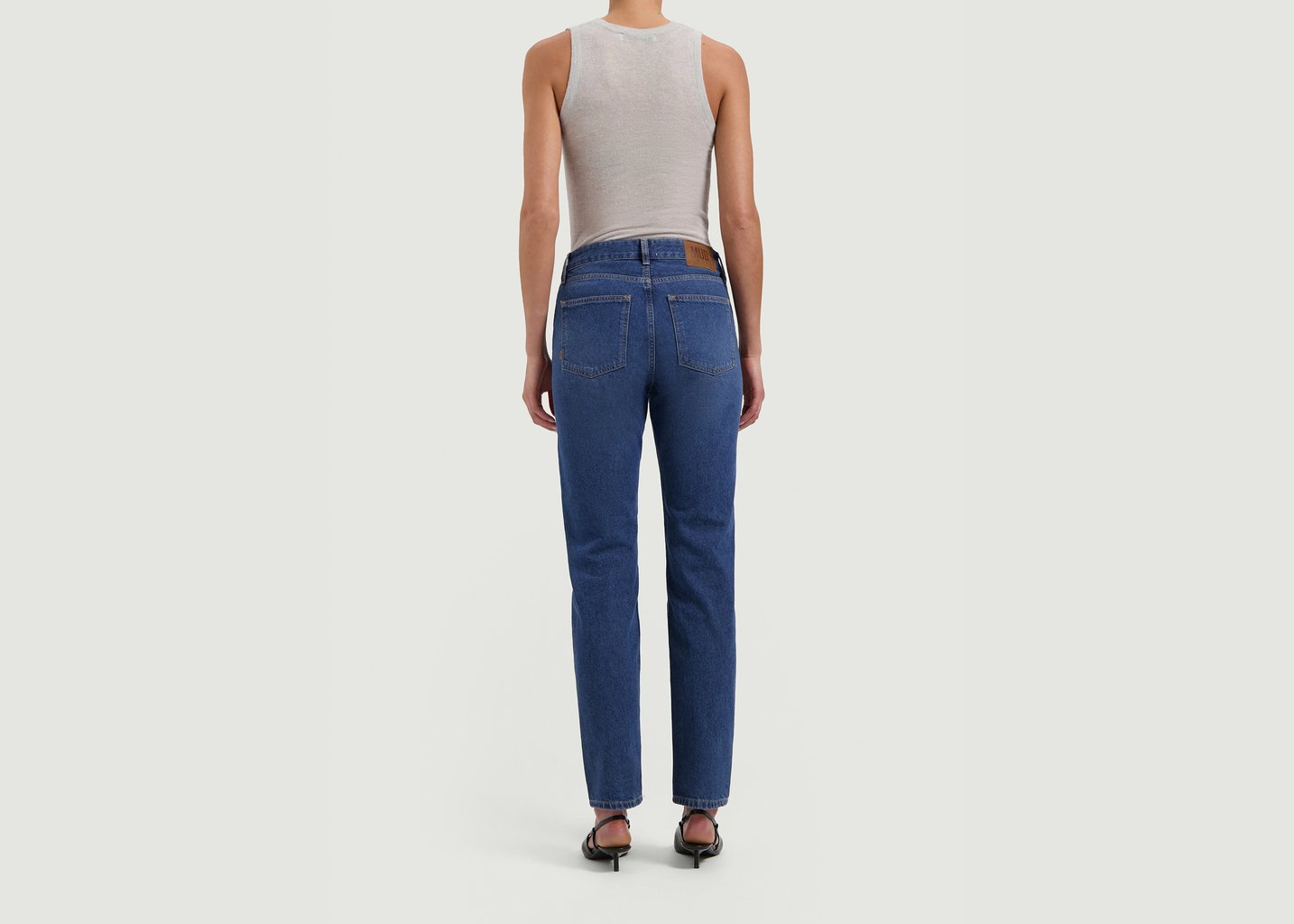 L'exception Jean Go Mid Straight Denim Mud Jeans