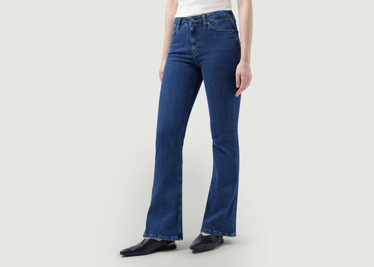 L'exception Jean Isy High Flared Indigo Mud Jeans