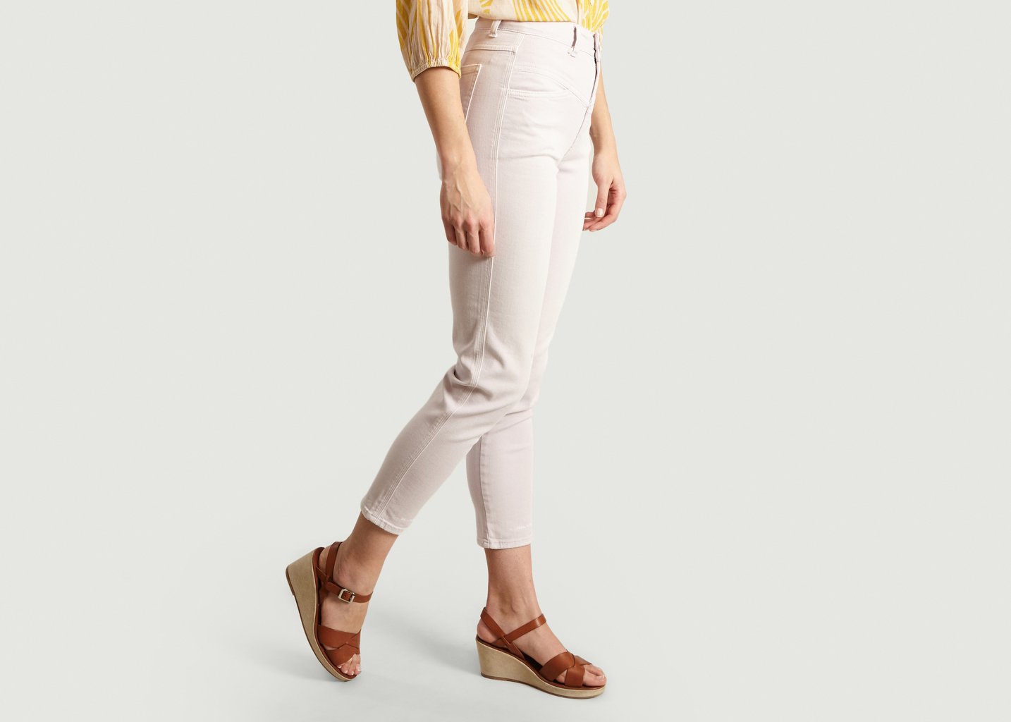 L'exception Jean Pedal Pusher Rose Closed