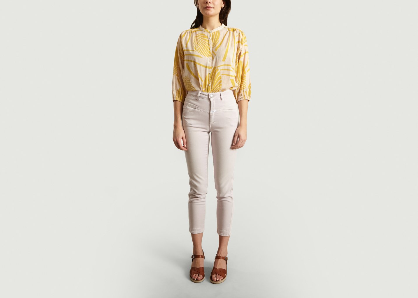 L'exception Jean Pedal Pusher Rose Closed