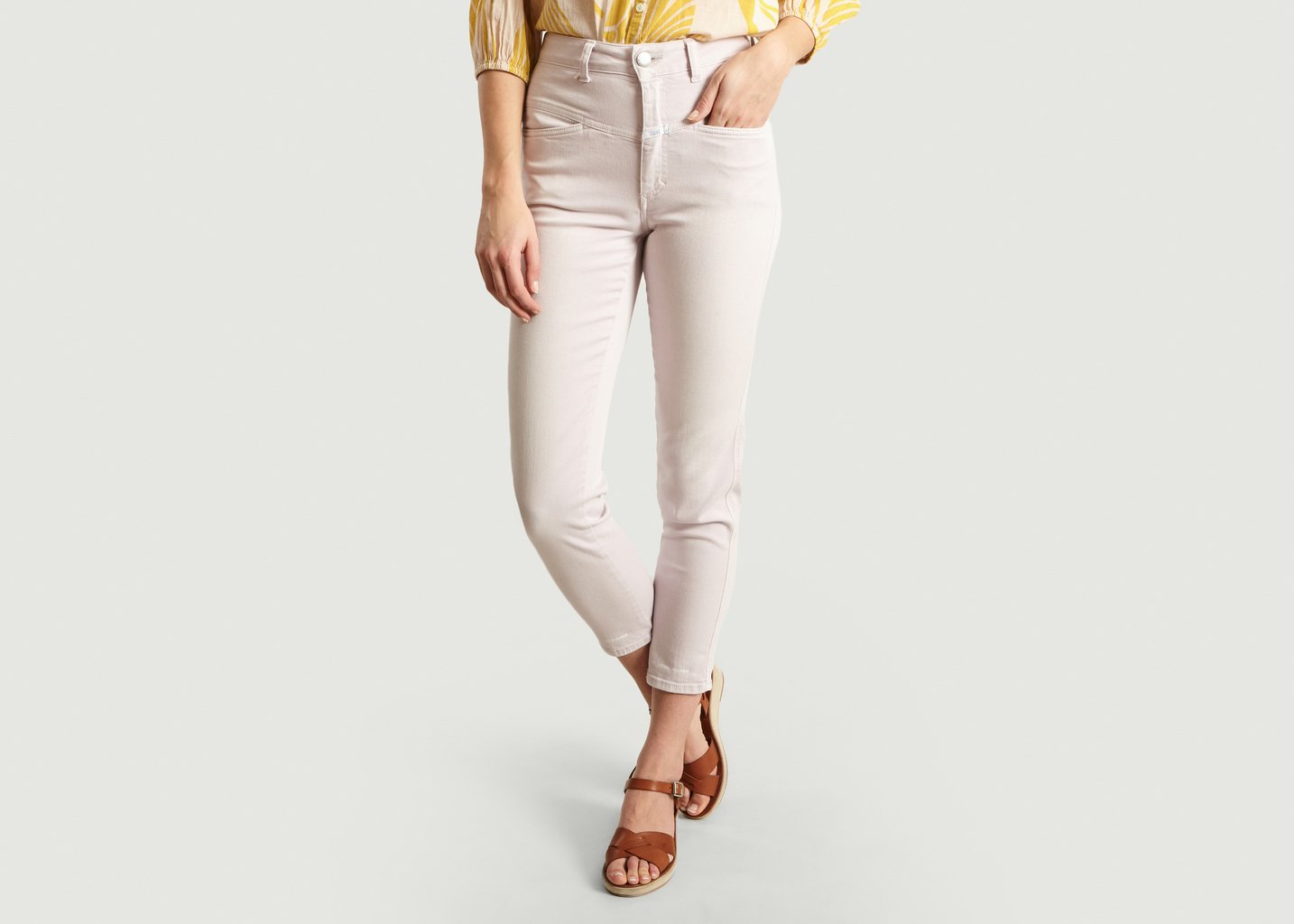 l'exception Jean Pedal Pusher Rose Closed