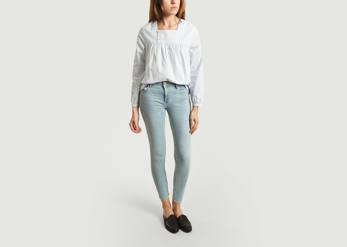 L'exception Jean Skinny 7/8e Lily Bleu Clair Reiko