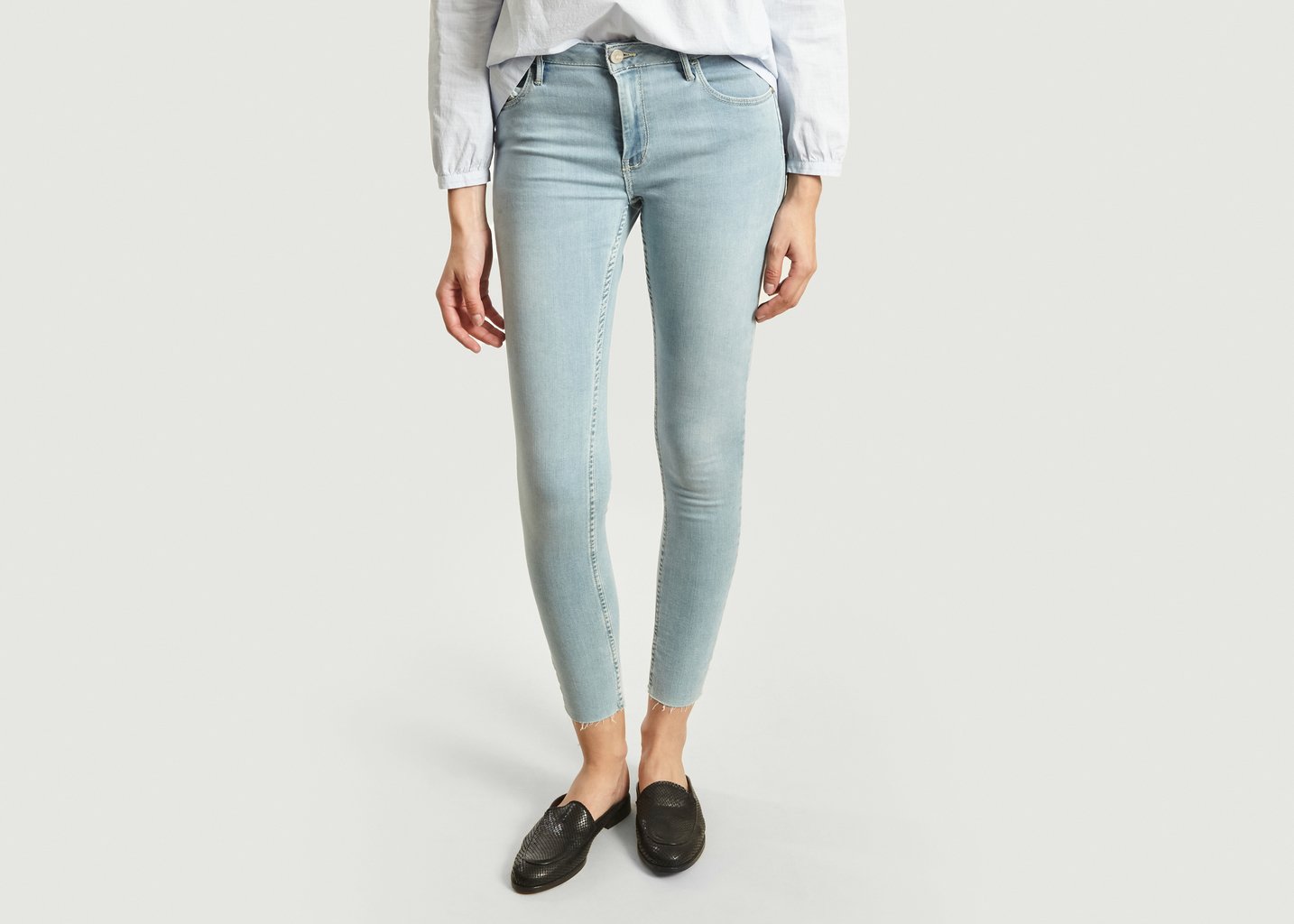 l'exception Jean Skinny 7/8e Lily Bleu Clair Reiko