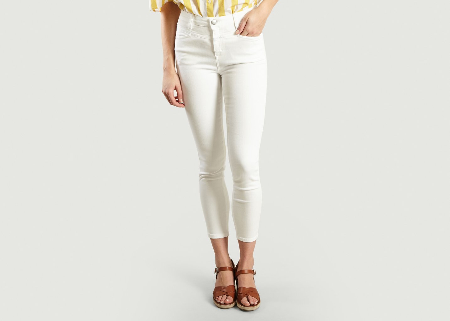 l'exception Jean Skinny Pusher Blanc Closed
