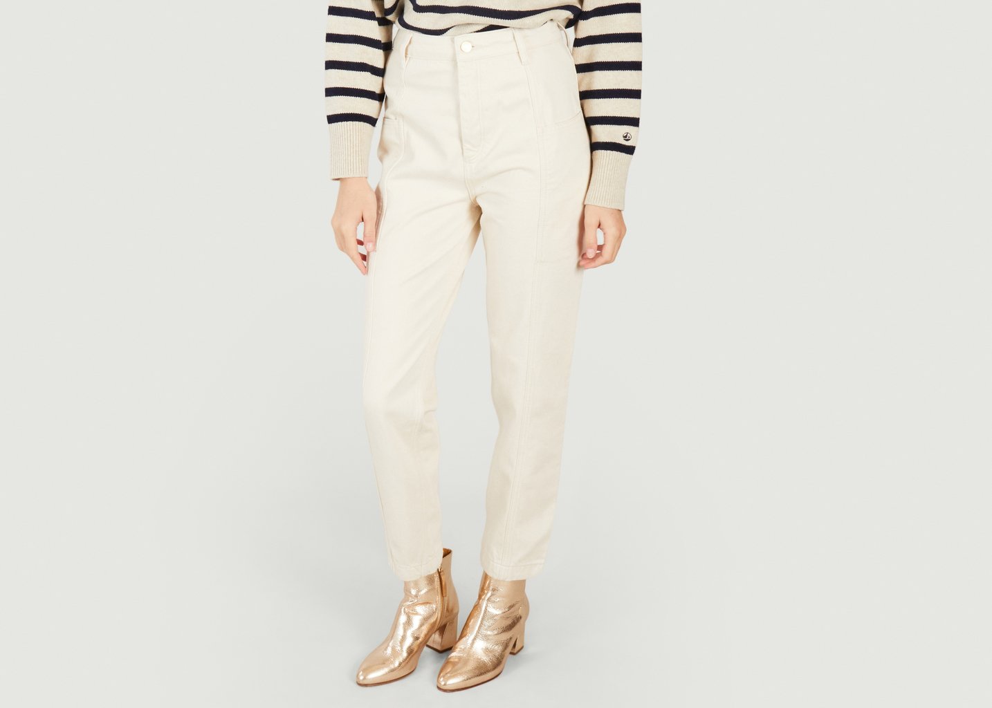 l'exception Jean taille haute Nora Ecru Reiko