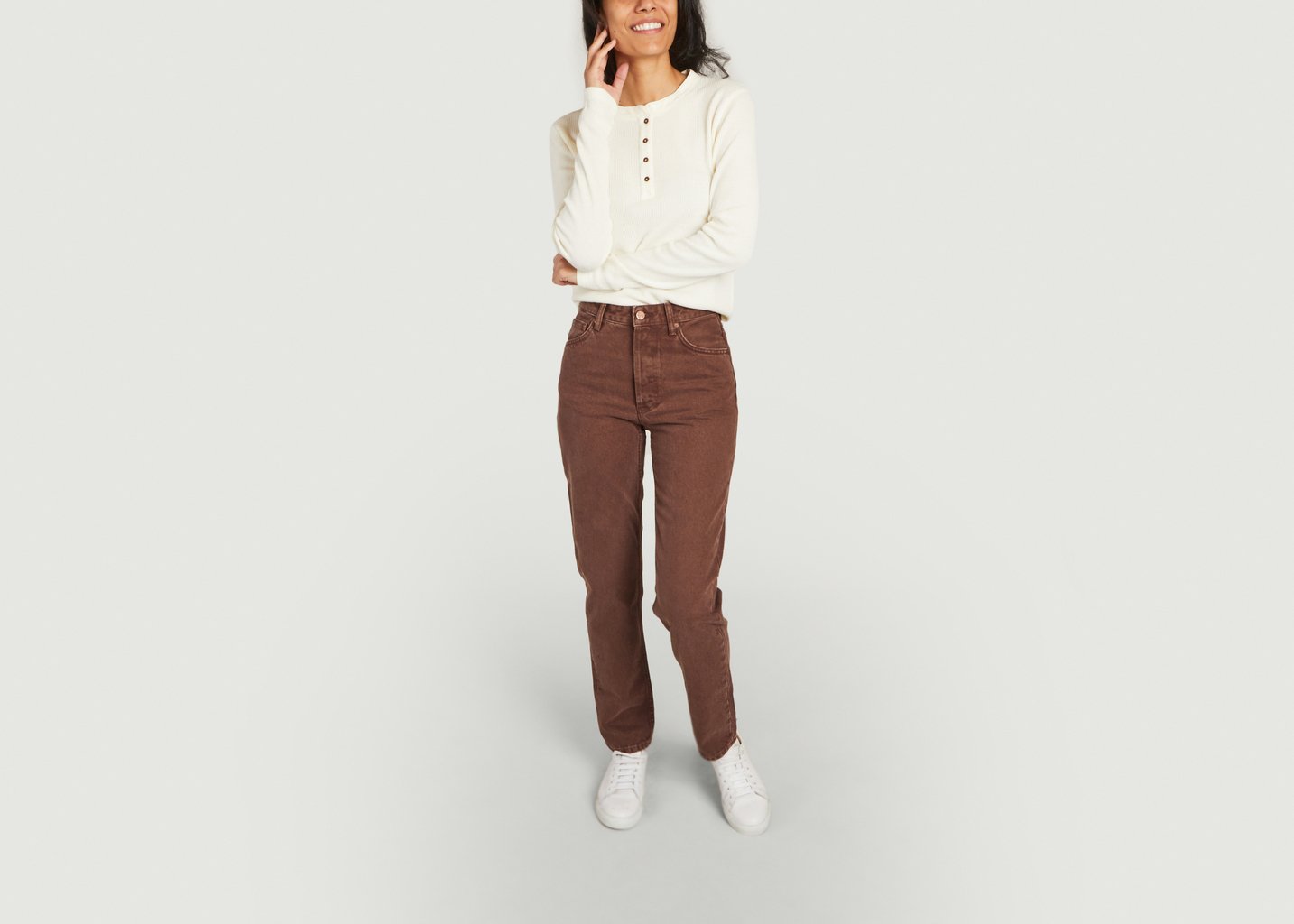 L'exception Jeans Breezy Britt Marron Nudie Jeans