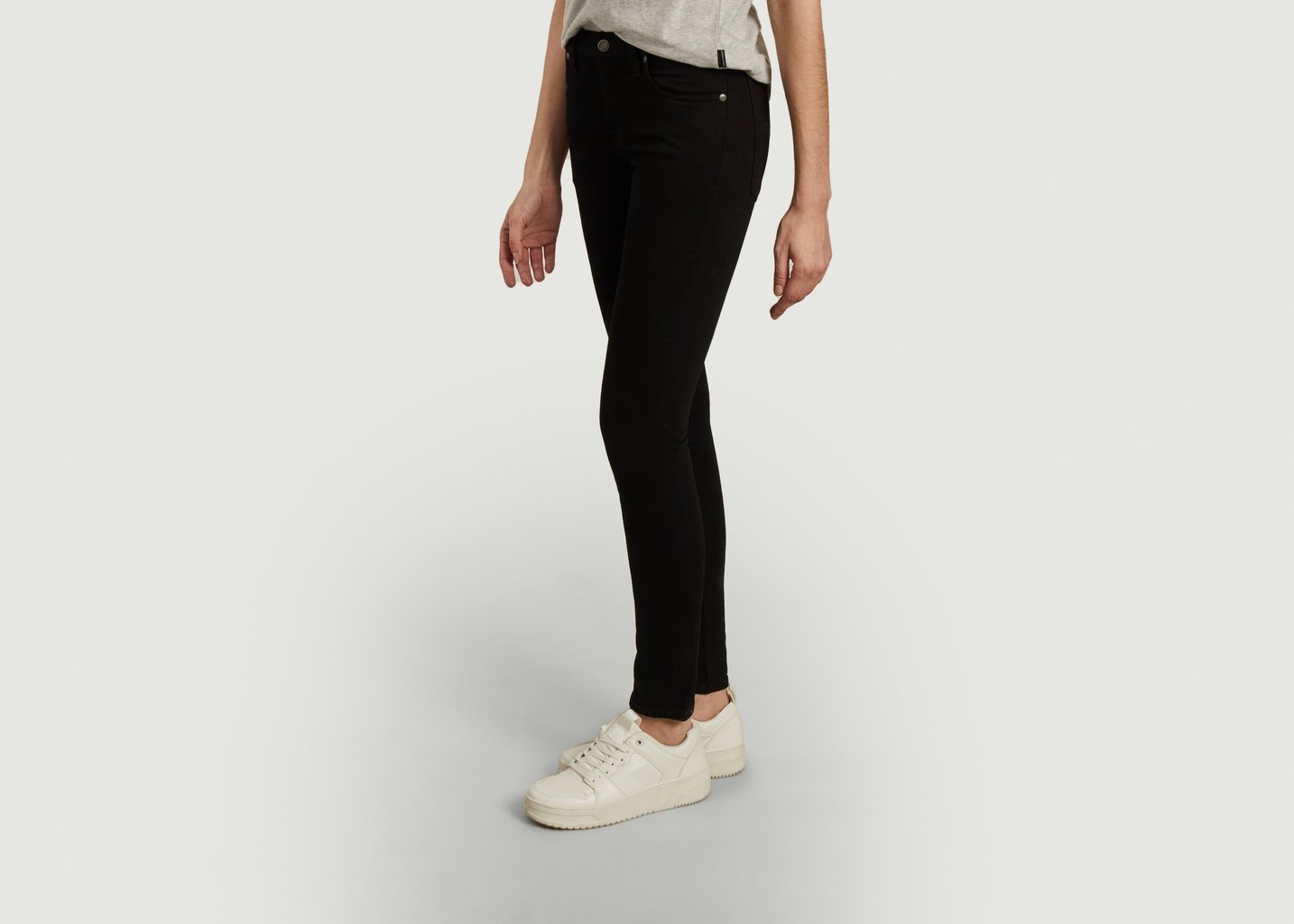 L'exception Jeans Skinny Lin Noir Nudie Jeans