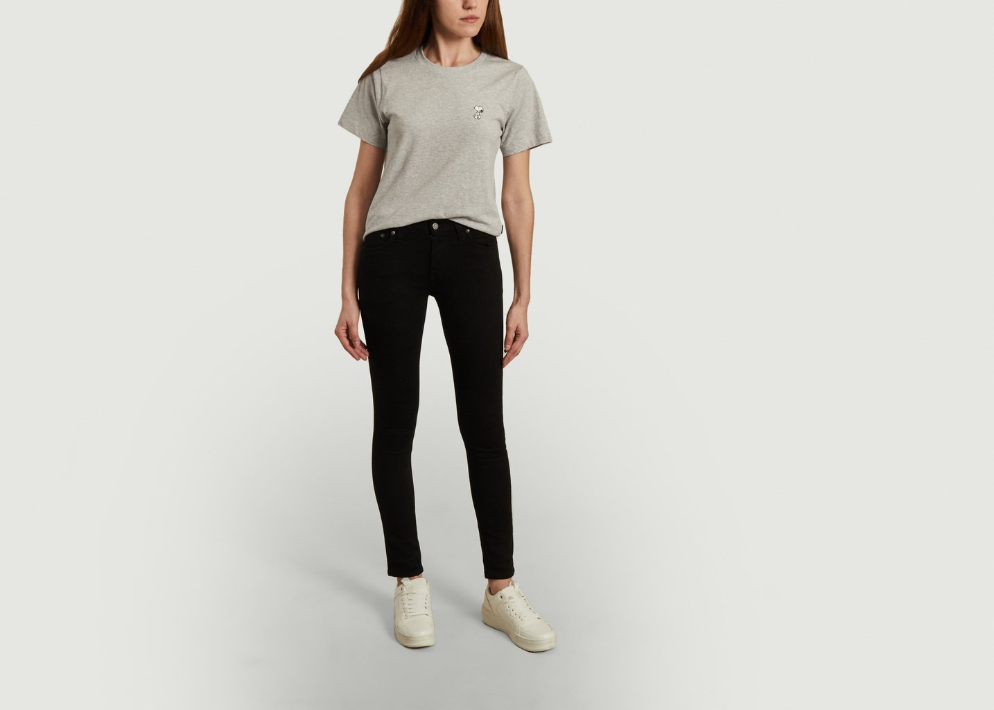 L'exception Jeans Skinny Lin Noir Nudie Jeans