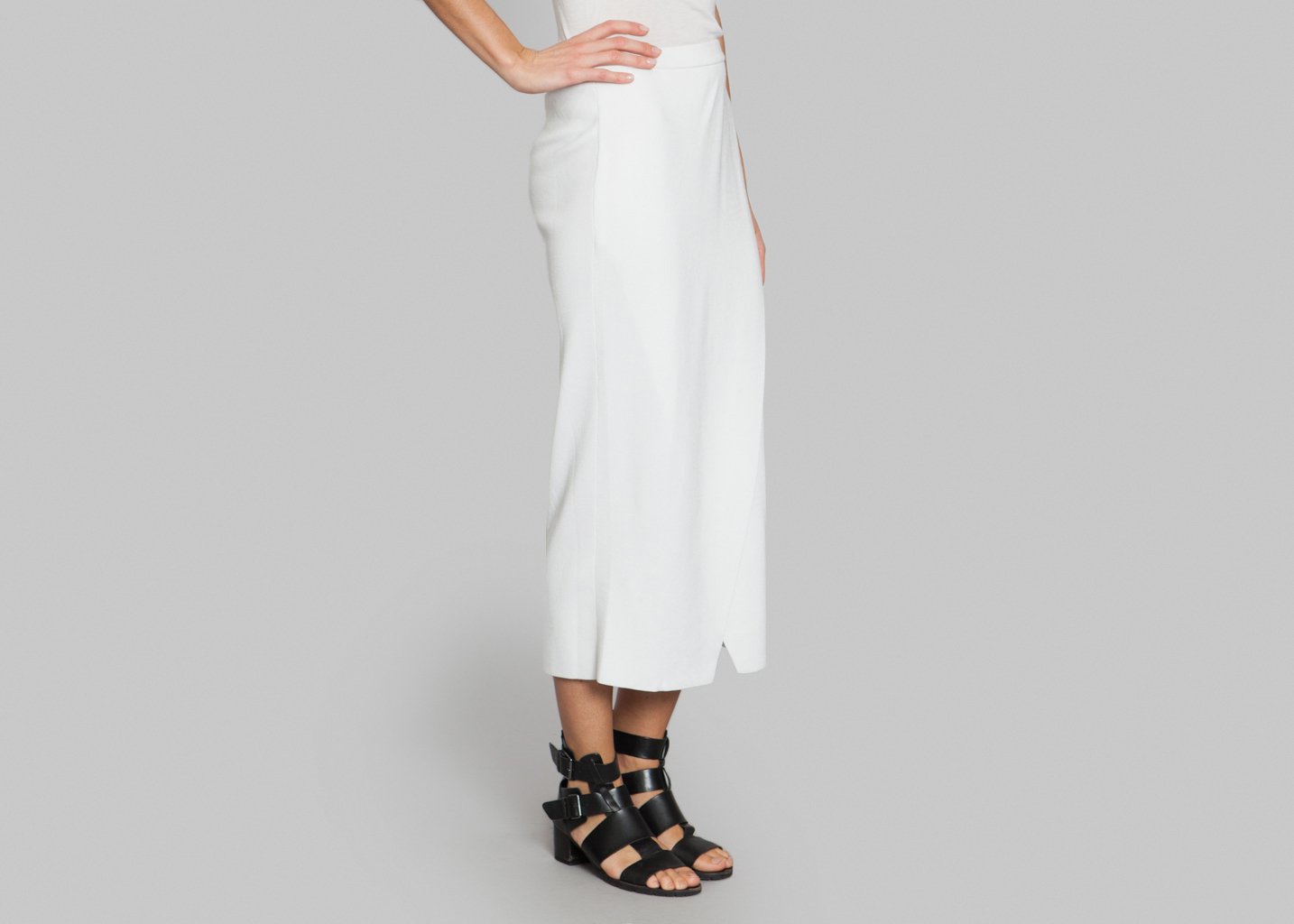 L'exception Jupe Asymétrique Blanc Masha Ma
