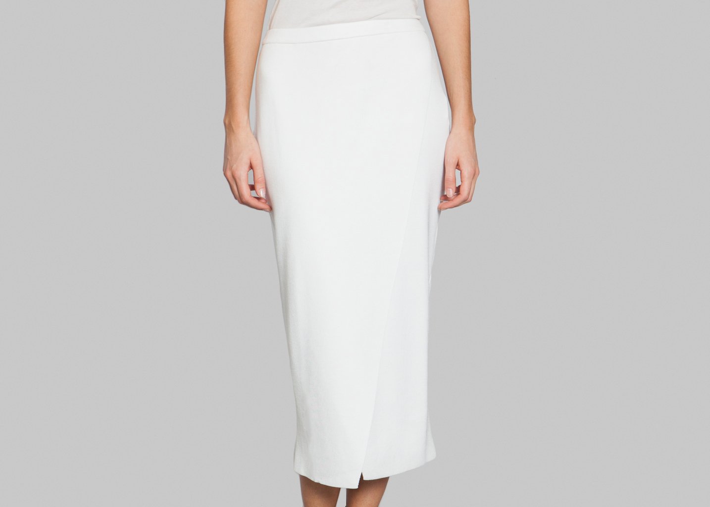 l'exception Jupe Asymétrique Blanc Masha Ma