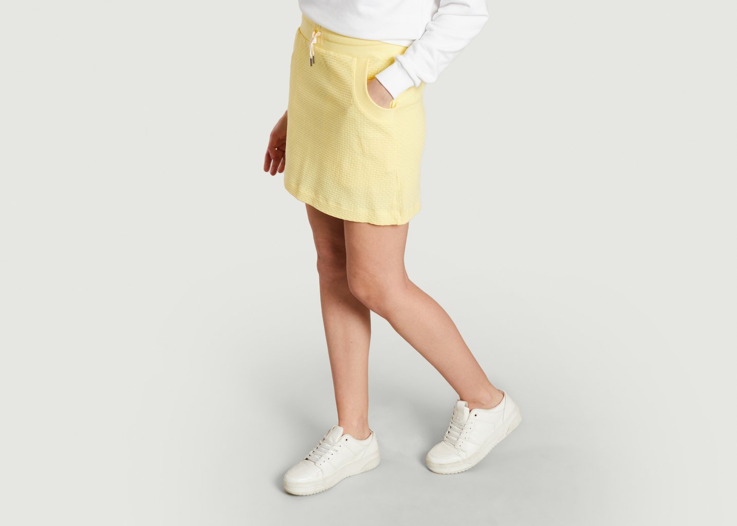 L'exception Jupe Côtelée En Jacquard Jaune Colmar