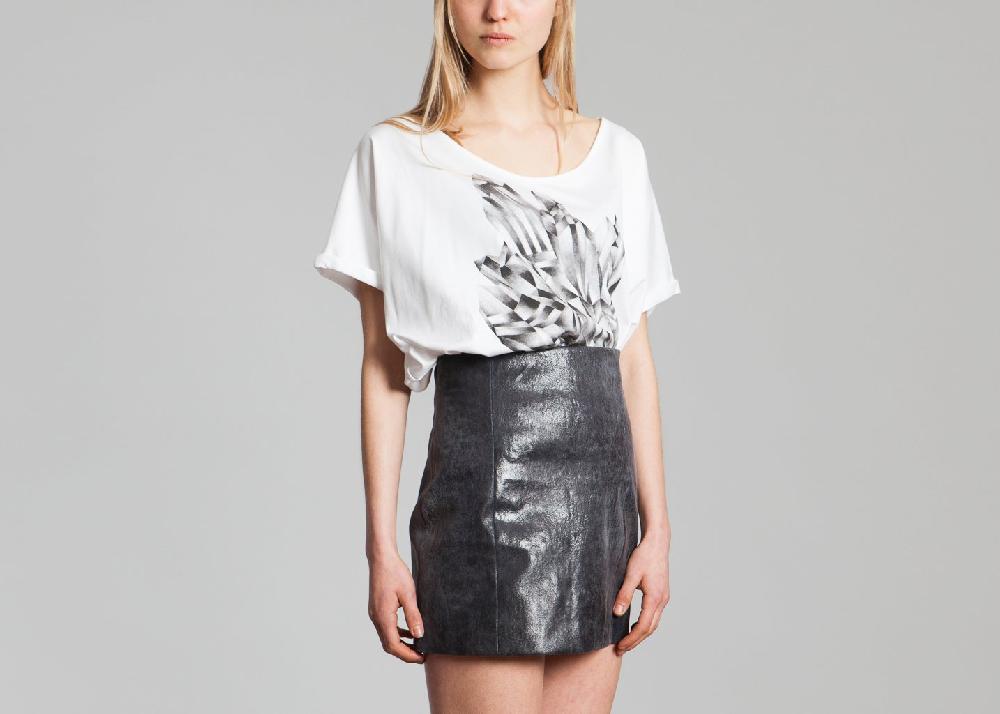 L'exception Jupe Cuir Gris As I Am
