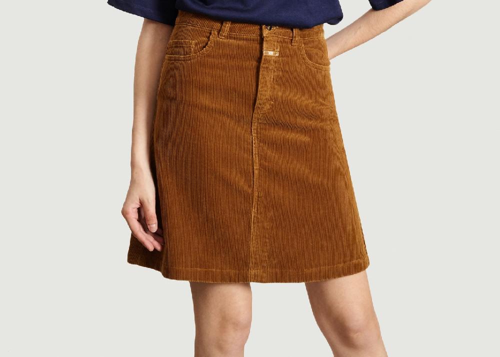 l'exception Jupe En Velours Logan Tabac Closed