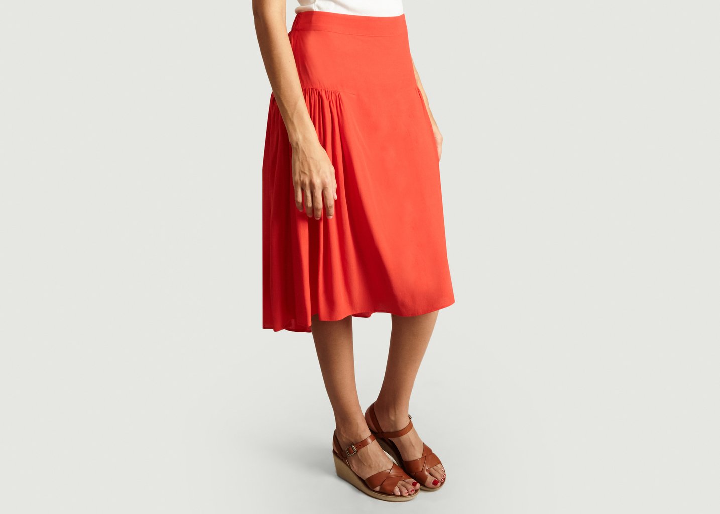 L'exception Jupe En Viscose Corail Closed