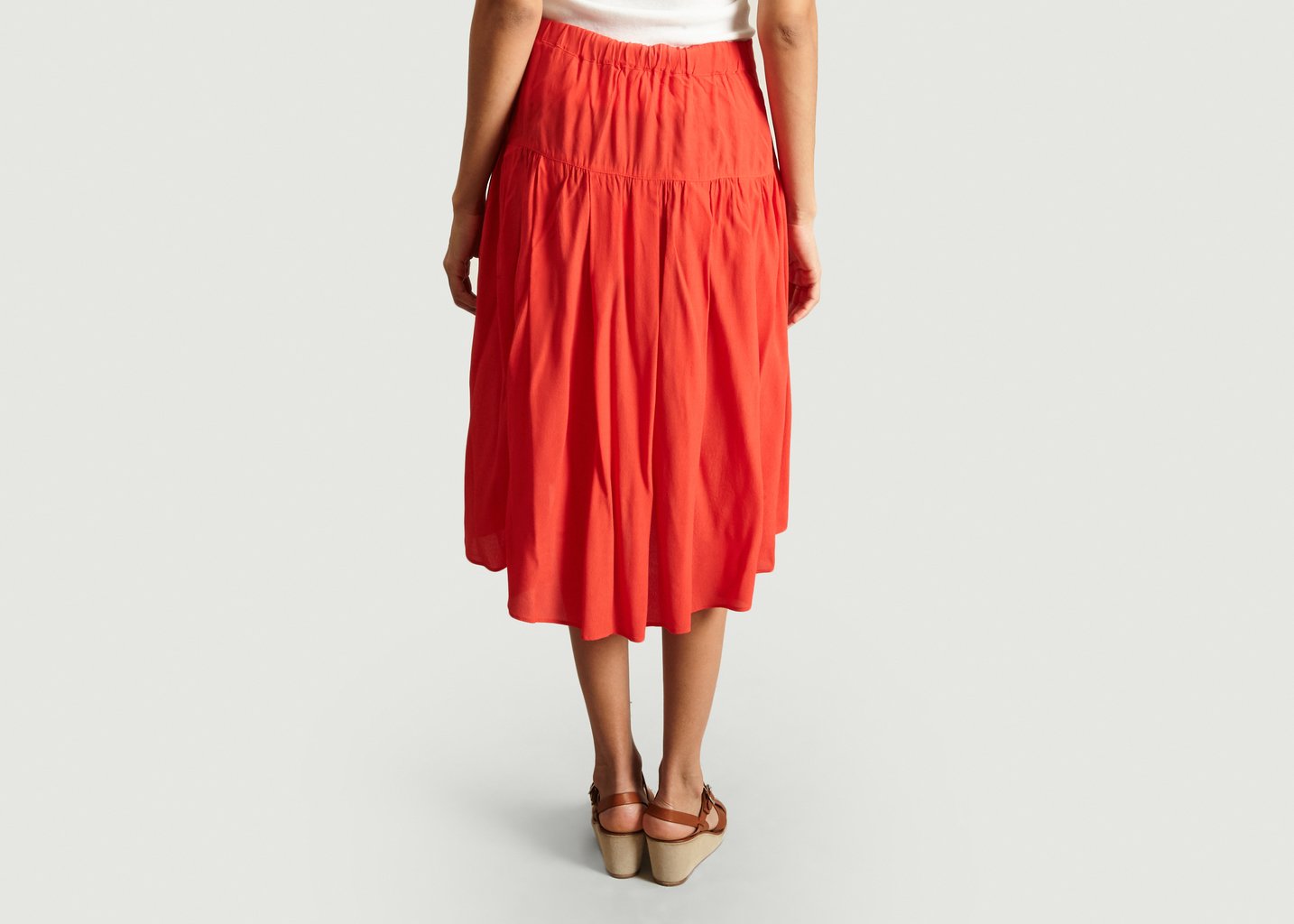 L'exception Jupe En Viscose Corail Closed