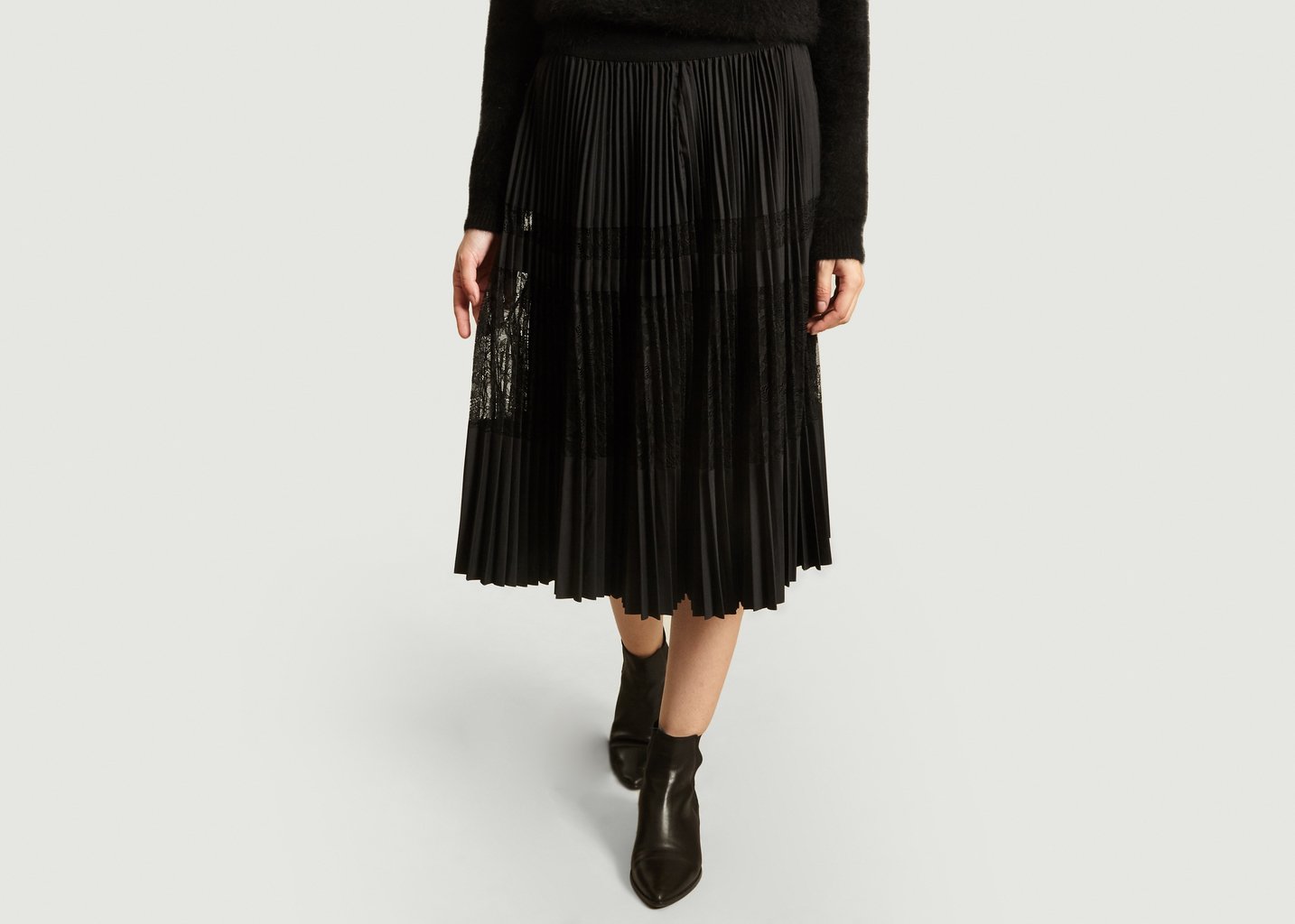 l'exception Jupe plissée Dax Noir By Malene Birger