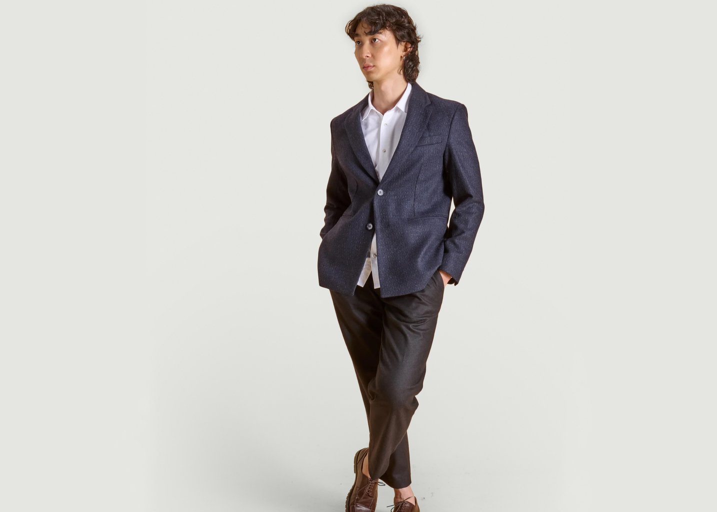 L'exception Le Blazer Mondrian Bleu Marine Soubacq