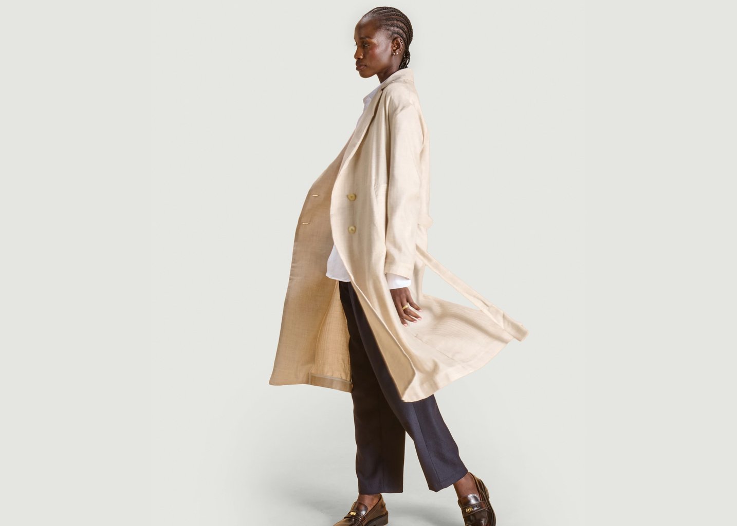 L'exception Le Manteau Nacre Crème Soubacq